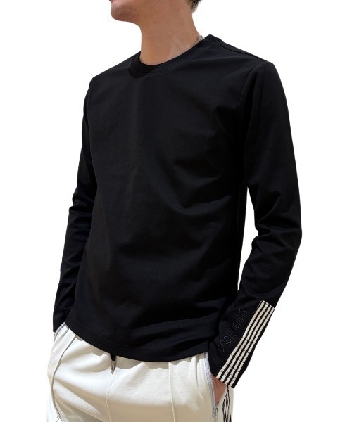COOK JEANS(クックジーンズ)の「袖口テープロングTシャツ(Tシャツ/カットソー・メンズ・バーガンディー/ブラック/ホワイト・LARGE/X-LARGE/MEDIUM)」の12枚目の写真