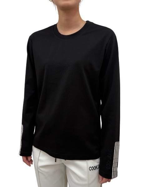 COOK JEANS(クックジーンズ)の「袖口テープロングTシャツ(Tシャツ/カットソー・メンズ・バーガンディー/ブラック/ホワイト・LARGE/X-LARGE/MEDIUM)」の13枚目の写真