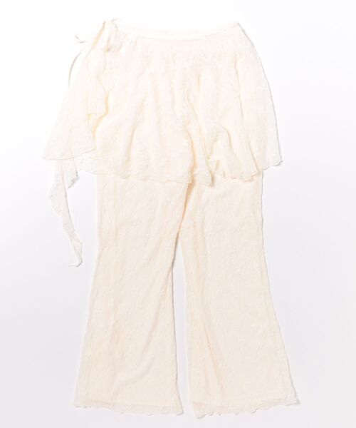 archives（アルシーヴ）の「レイヤードレースパンツ（その他パンツ・レディース・アイボリー/ブラック・MEDIUM）」の19枚目の写真