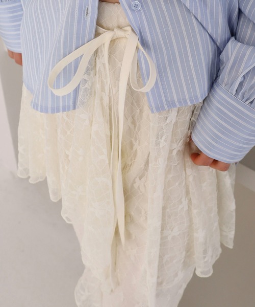 archives（アルシーヴ）の「レイヤードレースパンツ（その他パンツ・レディース・アイボリー/ブラック・MEDIUM）」の11枚目の写真