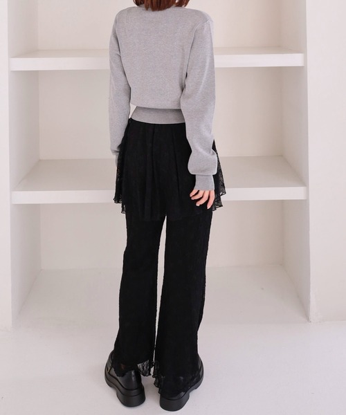 archives（アルシーヴ）の「レイヤードレースパンツ（その他パンツ・レディース・アイボリー/ブラック・MEDIUM）」の18枚目の写真
