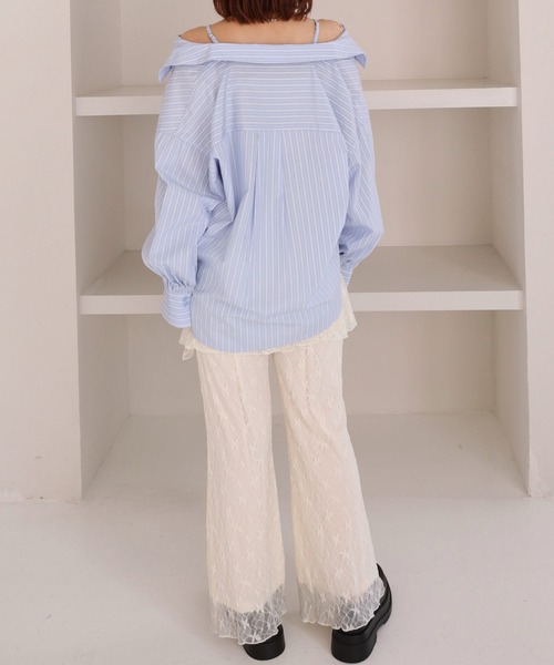 archives（アルシーヴ）の「レイヤードレースパンツ（その他パンツ・レディース・アイボリー/ブラック・MEDIUM）」の10枚目の写真