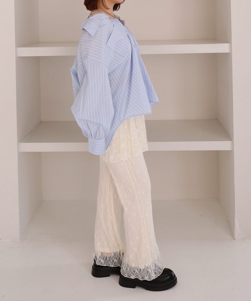 archives（アルシーヴ）の「レイヤードレースパンツ（その他パンツ・レディース・アイボリー/ブラック・MEDIUM）」の8枚目の写真