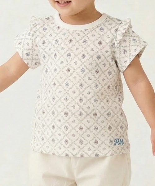 petit main(プティマイン)の「【プティプラ】GIRLS 半袖Tシャツ(Tシャツ/カットソー・キッズ・ライトブルー/マルチ/カラフル/アイボリー/ライトピンク/ライトベージュ/オフホワイト/ネイビー/レモンイエロー/レッド・110cm/100cm/130cm/80cm/90cm/120cm)」の10枚目の写真