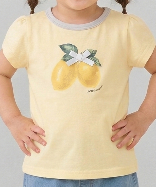 petit main(プティマイン)の「【プティプラ】GIRLS 半袖Tシャツ(Tシャツ/カットソー・キッズ・ライトブルー/マルチ/カラフル/アイボリー/ライトピンク/ライトベージュ/オフホワイト/ネイビー/レモンイエロー/レッド・110cm/100cm/130cm/80cm/90cm/120cm)」の7枚目の写真