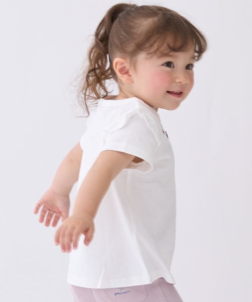 petit main(プティマイン)の「【プティプラ】GIRLS 半袖Tシャツ(Tシャツ/カットソー・キッズ・ライトブルー/マルチ/カラフル/アイボリー/ライトピンク/ライトベージュ/オフホワイト/ネイビー/レモンイエロー/レッド・110cm/100cm/130cm/80cm/90cm/120cm)」の11枚目の写真