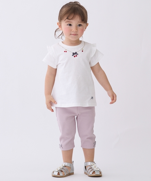 petit main(プティマイン)の「【プティプラ】GIRLS 半袖Tシャツ(Tシャツ/カットソー・キッズ・ライトブルー/マルチ/カラフル/アイボリー/ライトピンク/ライトベージュ/オフホワイト/ネイビー/レモンイエロー/レッド・110cm/100cm/130cm/80cm/90cm/120cm)」の12枚目の写真