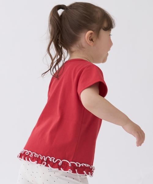 petit main(プティマイン)の「【プティプラ】GIRLS 半袖Tシャツ(Tシャツ/カットソー・キッズ・ライトブルー/マルチ/カラフル/アイボリー/ライトピンク/ライトベージュ/オフホワイト/ネイビー/レモンイエロー/レッド・110cm/100cm/130cm/80cm/90cm/120cm)」の14枚目の写真