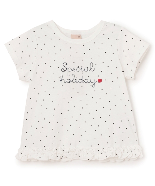 petit main(プティマイン)の「【プティプラ】GIRLS 半袖Tシャツ(Tシャツ/カットソー・キッズ・ライトブルー/マルチ/カラフル/アイボリー/ライトピンク/ライトベージュ/オフホワイト/ネイビー/レモンイエロー/レッド・110cm/100cm/130cm/80cm/90cm/120cm)」の19枚目の写真