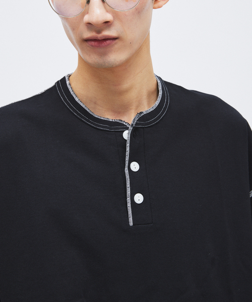 Healthknit(ヘルスニット)の「Healthknit / ヘルスニット 別注 ヘンリーネックTシャツ(Tシャツ/カットソー・メンズ・ホワイト/ブラウン/イエロー/ブラック系その他/ベージュ系その他・MEDIUM/LARGE)」の19枚目の写真