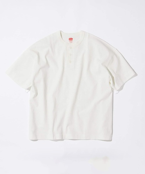 Healthknit(ヘルスニット)の「Healthknit / ヘルスニット 別注 ヘンリーネックTシャツ(Tシャツ/カットソー・メンズ・ホワイト/ブラウン/イエロー/ブラック系その他/ベージュ系その他・MEDIUM/LARGE)」の1枚目の写真