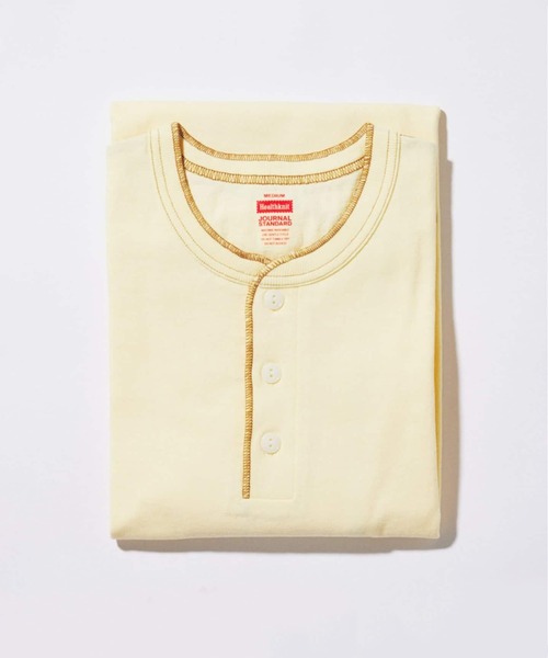 Healthknit(ヘルスニット)の「Healthknit / ヘルスニット 別注 ヘンリーネックTシャツ(Tシャツ/カットソー・メンズ・ホワイト/ブラウン/イエロー/ブラック系その他/ベージュ系その他・MEDIUM/LARGE)」の5枚目の写真