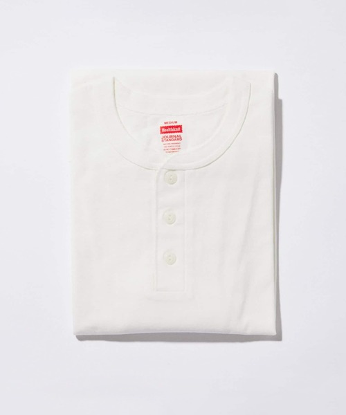 Healthknit(ヘルスニット)の「Healthknit / ヘルスニット 別注 ヘンリーネックTシャツ(Tシャツ/カットソー・メンズ・ホワイト/ブラウン/イエロー/ブラック系その他/ベージュ系その他・MEDIUM/LARGE)」の7枚目の写真