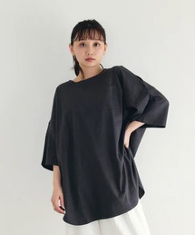 肩空きラウンドTシャツ【IROHANI】