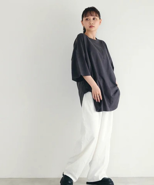 merrylatte（メリーラテ）の「肩空きラウンドTシャツ【IROHANI】（Tシャツ/カットソー・レディース・ベージュ/ホワイト/グレー・FREE）」の21枚目の写真
