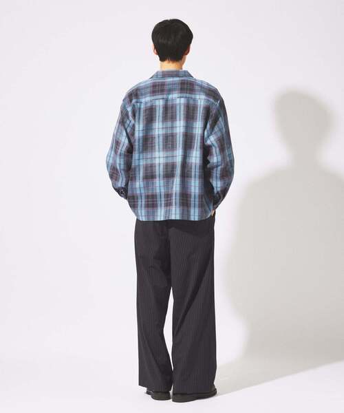 JOURNAL STANDARD(ジャーナルスタンダード)の「エアリー チェック オープンカラー シャツ(シャツ/ブラウス・メンズ・ライトグリーン/ホワイト×ホワイト/オレンジ/ブルー系その他・LARGE/MEDIUM)」の19枚目の写真