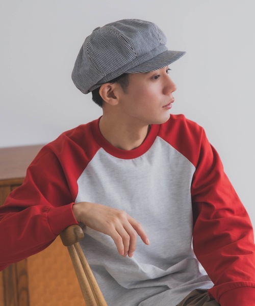 polcadot（ポルカドット）の「デニムダービーキャスケット / 2WAY・サイズ調整可能（M/XL)（キャスケット・メンズ・ネイビー/ブラック/ストライプ・XL/M）」の11枚目の写真