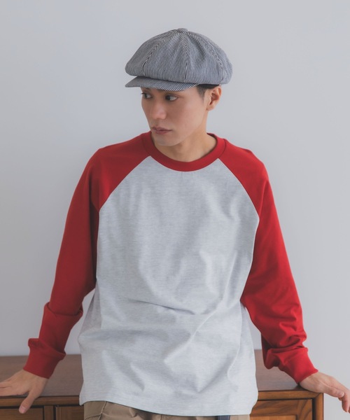 polcadot（ポルカドット）の「デニムダービーキャスケット / 2WAY・サイズ調整可能（M/XL)（キャスケット・メンズ・ネイビー/ブラック/ストライプ・XL/M）」の8枚目の写真