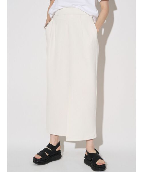 ELENDEEK(エレンディーク)の「2WAYジャージースカート(スカート・レディース・ブラック/オフホワイト・02/01)」の1枚目の写真