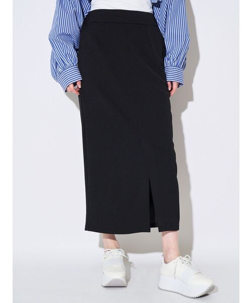 ELENDEEK(エレンディーク)の「2WAYジャージースカート(スカート・レディース・ブラック/オフホワイト・02/01)」の19枚目の写真