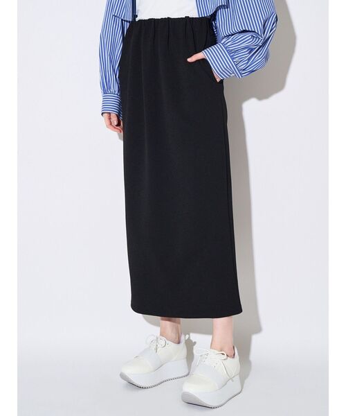 ELENDEEK(エレンディーク)の「2WAYジャージースカート(スカート・レディース・ブラック/オフホワイト・02/01)」の12枚目の写真