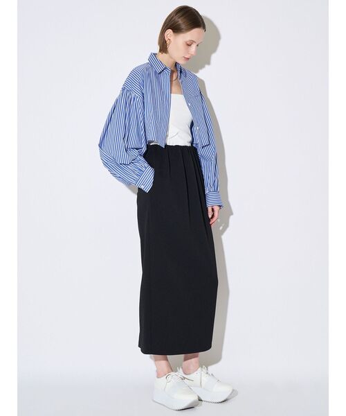 ELENDEEK(エレンディーク)の「2WAYジャージースカート(スカート・レディース・ブラック/オフホワイト・02/01)」の6枚目の写真