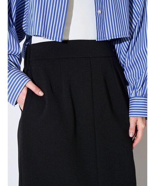 ELENDEEK(エレンディーク)の「2WAYジャージースカート(スカート・レディース・ブラック/オフホワイト・02/01)」の4枚目の写真