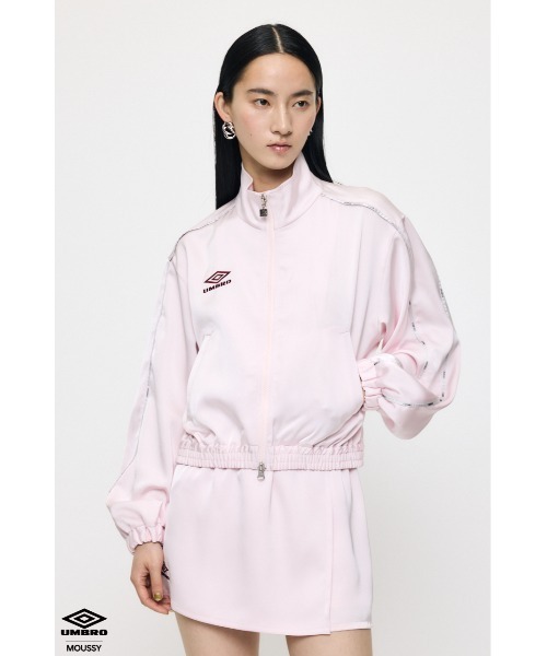 MOUSSY(マウジー)の「U/M SATIN トラックジャケット(その他アウター・レディース・ネイビー/ライトピンク・FREE)」の1枚目の写真