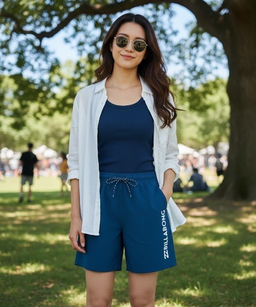 BILLABONG（ビラボン）の「【BILLABONG/ビラボン】26SSLONG BOARDSHORTS/UVカット水陸両用ウエストゴムサーフトランクス・ボードショーツ(水着)（水着・レディース・ブラック/ブラック系その他・X-LARGE/LARGE/MEDIUM）」の4枚目の写真