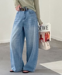 CHUN CHUN NOTES（チュンチュンノーツ）の「26SS/ベルト付き ヴィンテージライク ワイドデニムパンツ（デニムパンツ）」