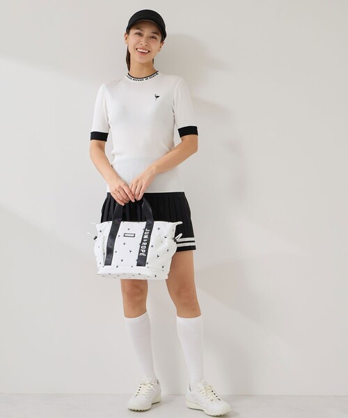 JUN&ROPE'(ジュンアンドロペ)の「小紋柄プリントカートバッグ(トートバッグ・レディース・ベージュ/ホワイト/ブラック・FREE)」の12枚目の写真