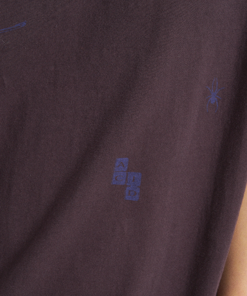 SLOWACID（スローアシッド）の「ウォッシュドスタンプ半袖Tシャツ[ダークパープル]（Tシャツ/カットソー・レディース・その他・SMALL/MEDIUM/LARGE/X-LARGE）」の4枚目の写真