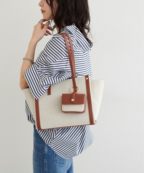 LARUTA(ラルータ)の「【LARUTA】ミニポーチ付きエルガリートート(トートバッグ・レディース・ブラック/その他1/キャメル・FREE)」の7枚目の写真