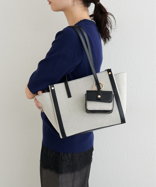 LARUTA(ラルータ)の「【LARUTA】ミニポーチ付きエルガリートート(トートバッグ・レディース・ブラック/その他1/キャメル・FREE)」の4枚目の写真