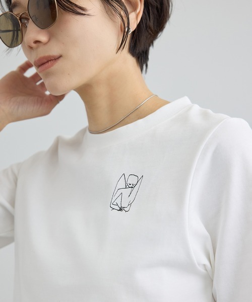 SALON adam et rope'(サロン アダム エ ロペ)の「【PAUL KLEE by SALON】プリントコンパクトT(Tシャツ/カットソー・レディース・ホワイト系その他2/ホワイト系その他/ホワイト・FREE)」の17枚目の写真