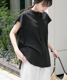 ITEMS URBANRESEARCH | リネン混タックフレンチスリーブシャツ(シャツ/ブラウス)