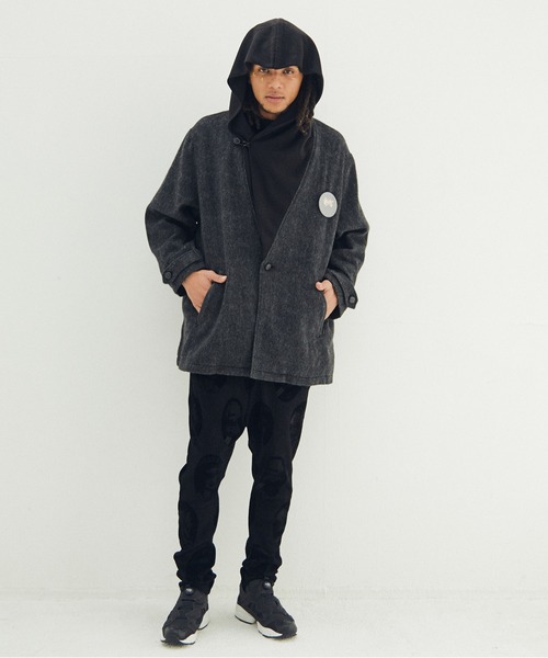 STOF(ストフ)の「Anarchy Shawl Short Coat(その他アウター・メンズ・ブラック/グレー・M/S)」の4枚目の写真