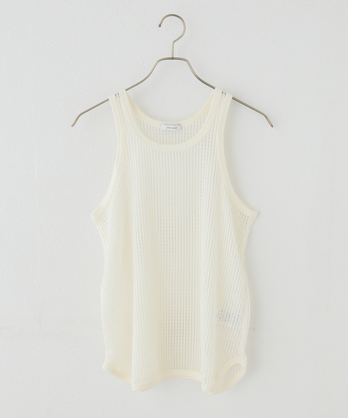 JOURNAL STANDARD(ジャーナルスタンダード)の「メッシュ タンクトップ(Tシャツ/カットソー・レディース・ホワイト×ホワイト/ブラック・FREE)」の2枚目の写真