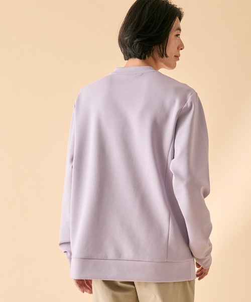 AIGLE（エーグル）の「【UPF50+ SolarPack】ひんやり気持ち良い 接触冷感 UVカット オーバーサイズクルーネックテック スウェット（スウェット・メンズ・ブラック/パープル/サンドベージュ・L/M/S/XL）」の6枚目の写真