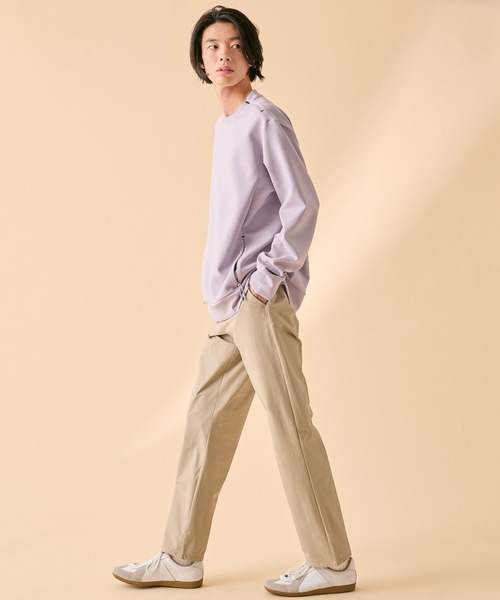 AIGLE（エーグル）の「【UPF50+ SolarPack】ひんやり気持ち良い 接触冷感 UVカット オーバーサイズクルーネックテック スウェット（スウェット・メンズ・ブラック/パープル/サンドベージュ・L/M/S/XL）」の8枚目の写真