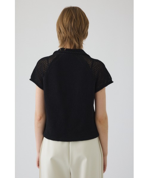 RIM.ARK(リムアーク)の「Linen mix open collar tops リネン ミックス オープン カラー トップス(ニット/セーター・レディース・ブラック/ライトベージュ/ダークブルー・FREE)」の10枚目の写真