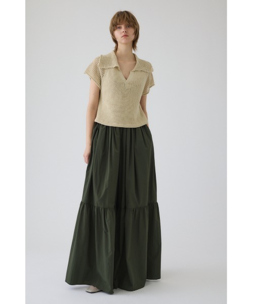 RIM.ARK(リムアーク)の「Linen mix open collar tops リネン ミックス オープン カラー トップス(ニット/セーター・レディース・ブラック/ライトベージュ/ダークブルー・FREE)」の13枚目の写真