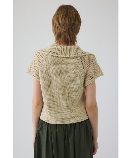 RIM.ARK(リムアーク)の「Linen mix open collar tops リネン ミックス オープン カラー トップス(ニット/セーター・レディース・ブラック/ライトベージュ/ダークブルー・FREE)」の20枚目の写真