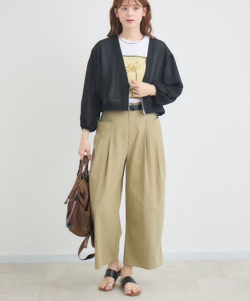 KATHARINE ROSS(キャサリンロス)の「Vネックジップメッシュカーデ(カーディガン/ボレロ・レディース・ブラウン/ベージュ/ブラック・FREE)」の16枚目の写真