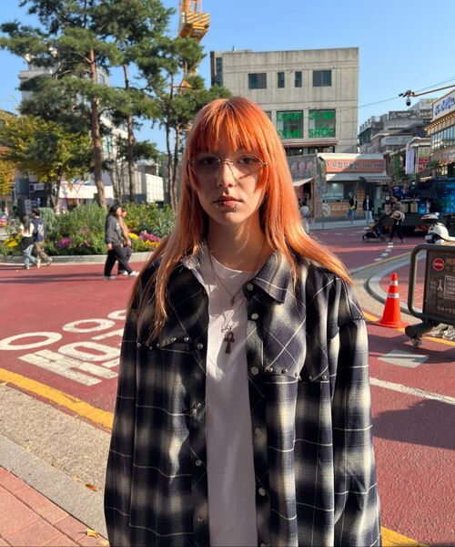 AMENDER(アメンダー)の「WESTERN PIERCING CHECK SHIRT (navy)(シャツ/ブラウス・レディース・その他・FREE)」の6枚目の写真