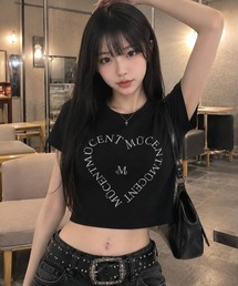 A'GEM/9 × .kom 『MUCENT/ムセント』 HEART LETTERING HALF TEE/ハートレタリング半袖Tシャツ
