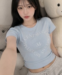 A'GEM/9 × .kom 『MUCENT/ムセント』 HEART LETTERING HALF TEE/ハートレタリング半袖Tシャツ