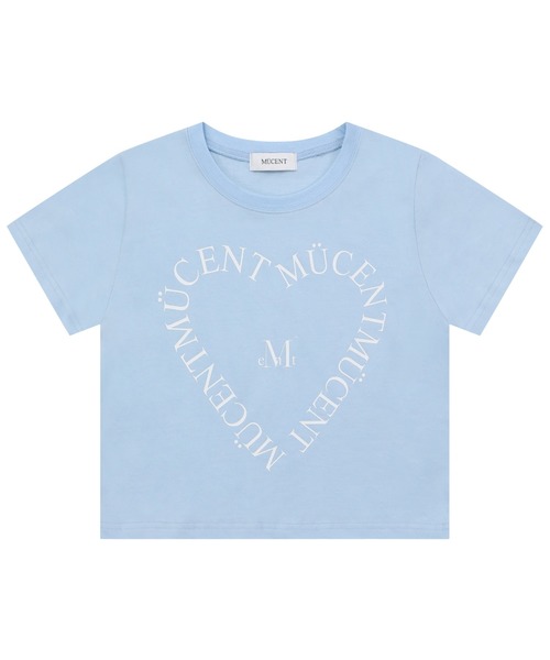 MUCENT(ムセント)の「A'GEM/9 × .kom 『MUCENT/ムセント』 HEART LETTERING HALF TEE/ハートレタリング半袖Tシャツ(Tシャツ/カットソー・レディース・ピンク/ブラック×ホワイト/ライトブルー/ブラック×レッド・S)」の10枚目の写真