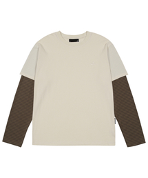 BP2 DISORDER（ビーピーツーディスオーダー）の「レイヤードストライプTシャツイエロー（Tシャツ/カットソー）」