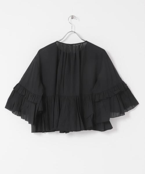 URBAN RESEARCH DOORS（アーバンリサーチドアーズ）の「Cotton Frill Blouse（シャツ/ブラウス・レディース・ブラック・FREE）」の8枚目の写真